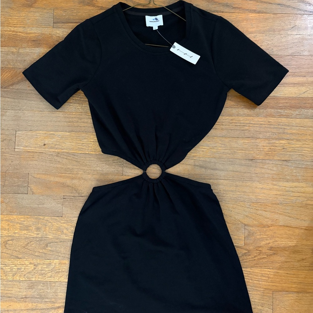 Anthropologie Black Cut-Out Dress